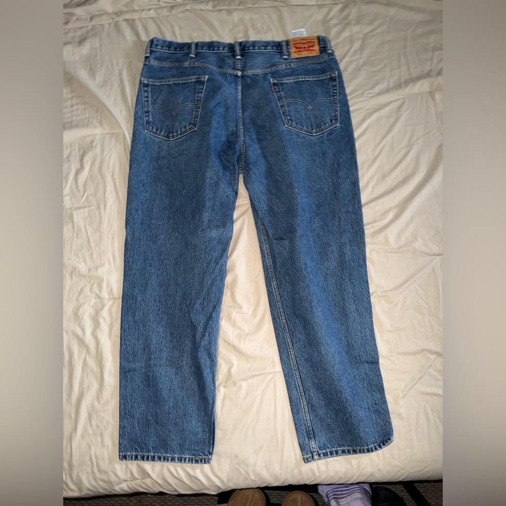 Men's Straight-Fit Denim Jeans in Classic Blue - Picture 2 of 3